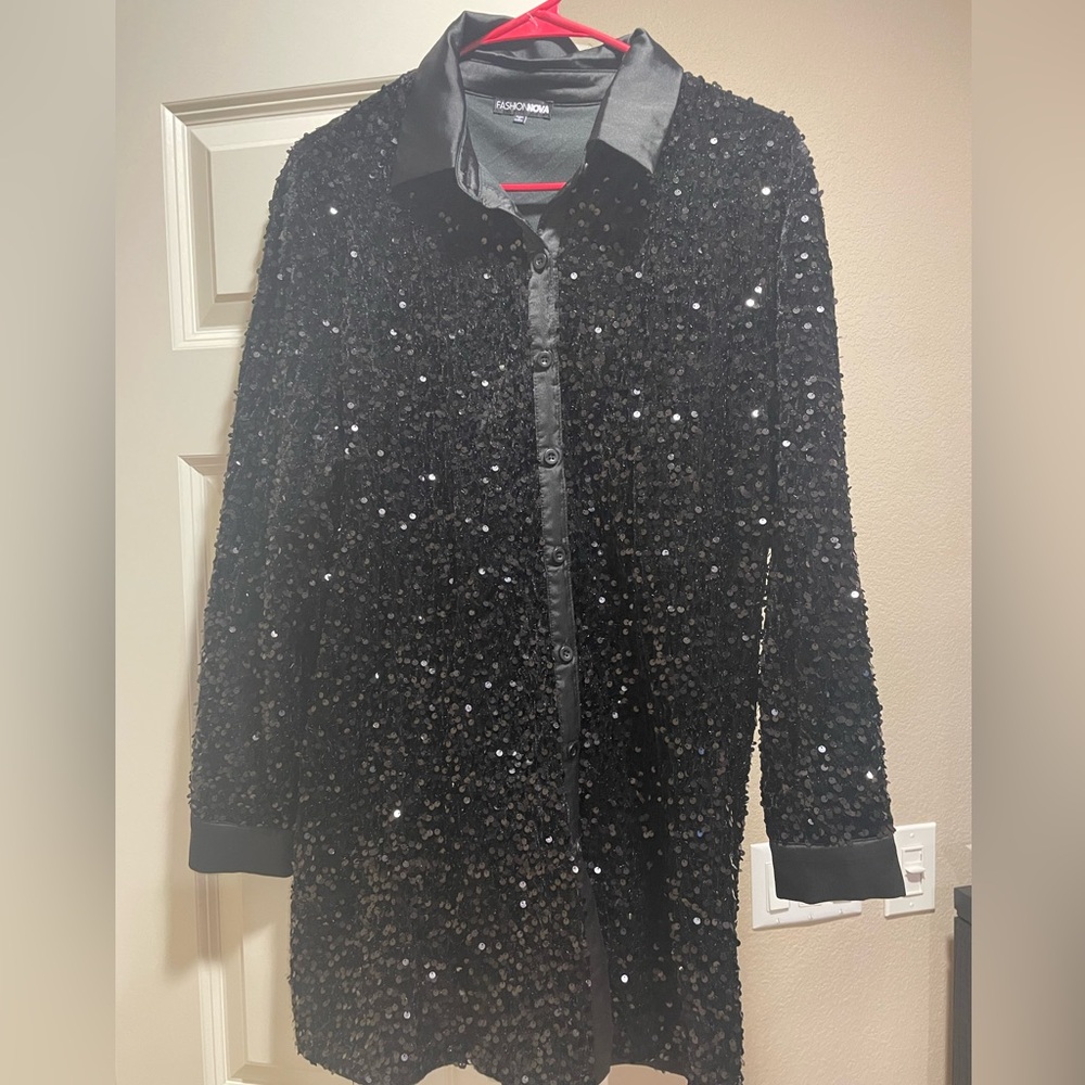 Beautiful Sequin Shirt Dress